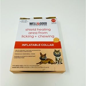 NWT Well & Good Inflatable Collar For Cats & Dogs XXS 6” Or Smaller Soft Durable